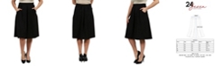 24seven Comfort Apparel Women's Classic Knee Length Skirt